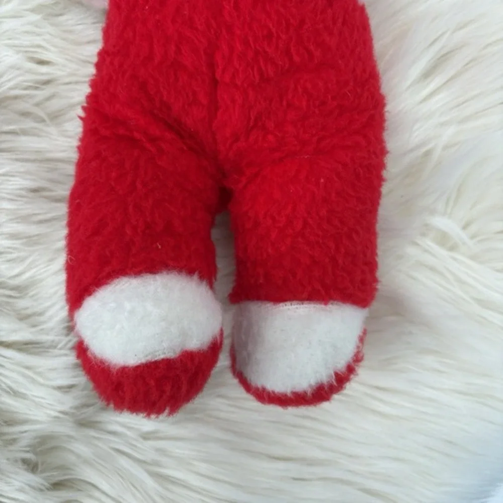 VTG Valentine Rubber Face‎ Plush Doll Crying, Red/White 12